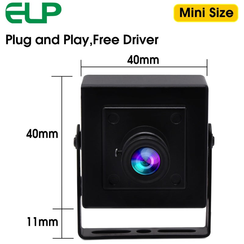 ELP Mini Box USB Camera for Computer 5megapixel HD Webcam with 3.6mm Lens for Machine Vision OV5640 UVC USB2.0 Lightburn PC Camera for Engraving Machine,3D Printer,Robot,3D Scanner - Image 5